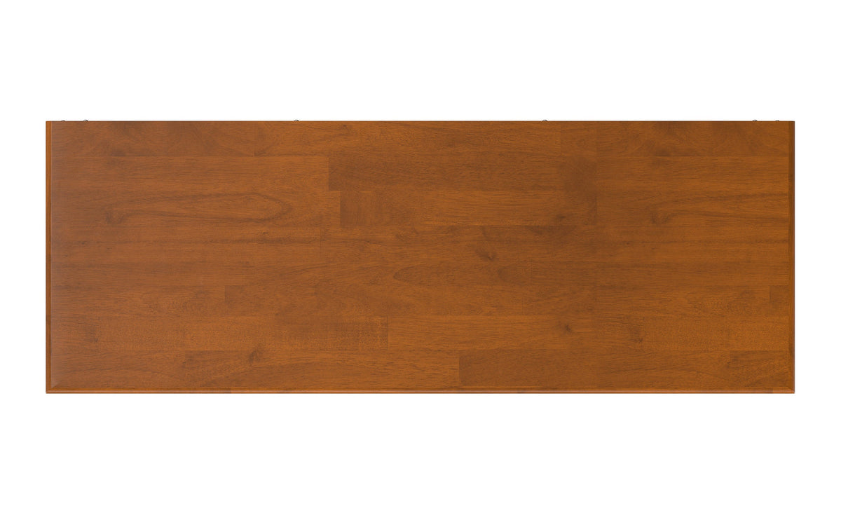 Teak Brown | Draper Mid-Century Flip-Down Storage Bench