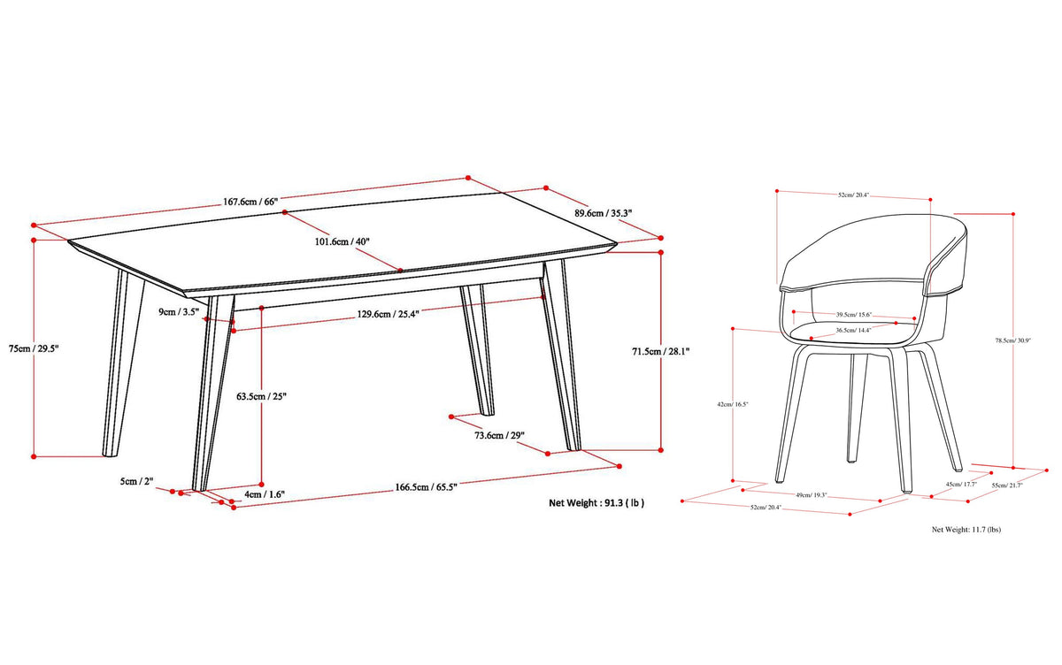 Blue | Lowell III 5 Piece Dining Set