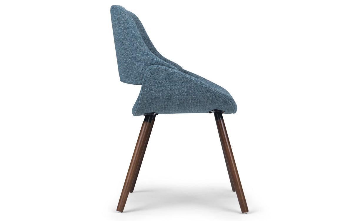 Denim Blue Without Woodback | Malden V 7 Piece Dining Set