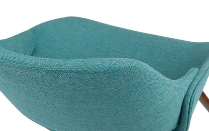 Turquoise Blue Without Woodback | Malden V 7 Piece Dining Set