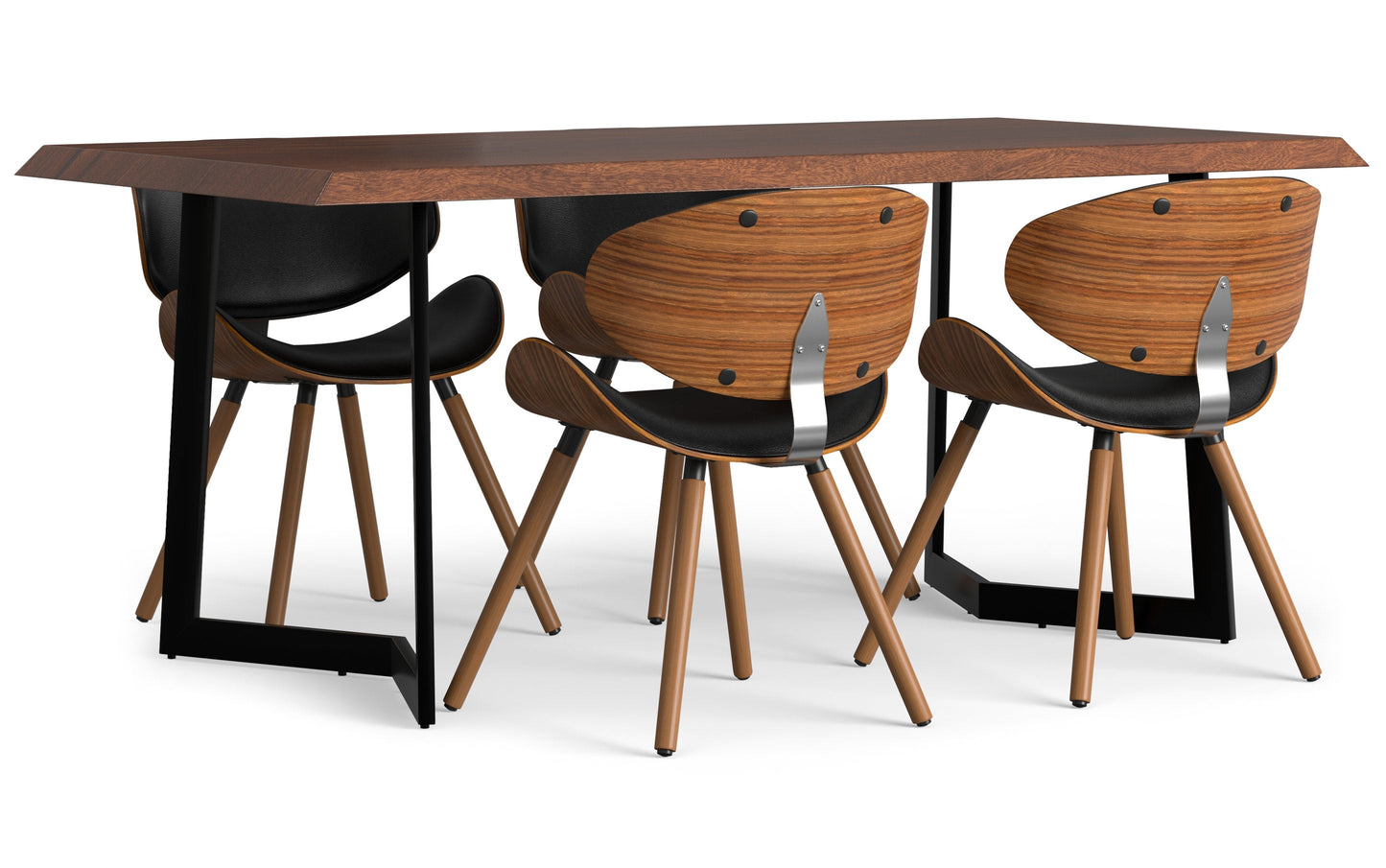 Black/Dark Brown | Marana / Watkins 5-Piece Dining Set