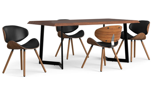 Black/Dark Brown | Marana / Watkins 5-Piece Dining Set