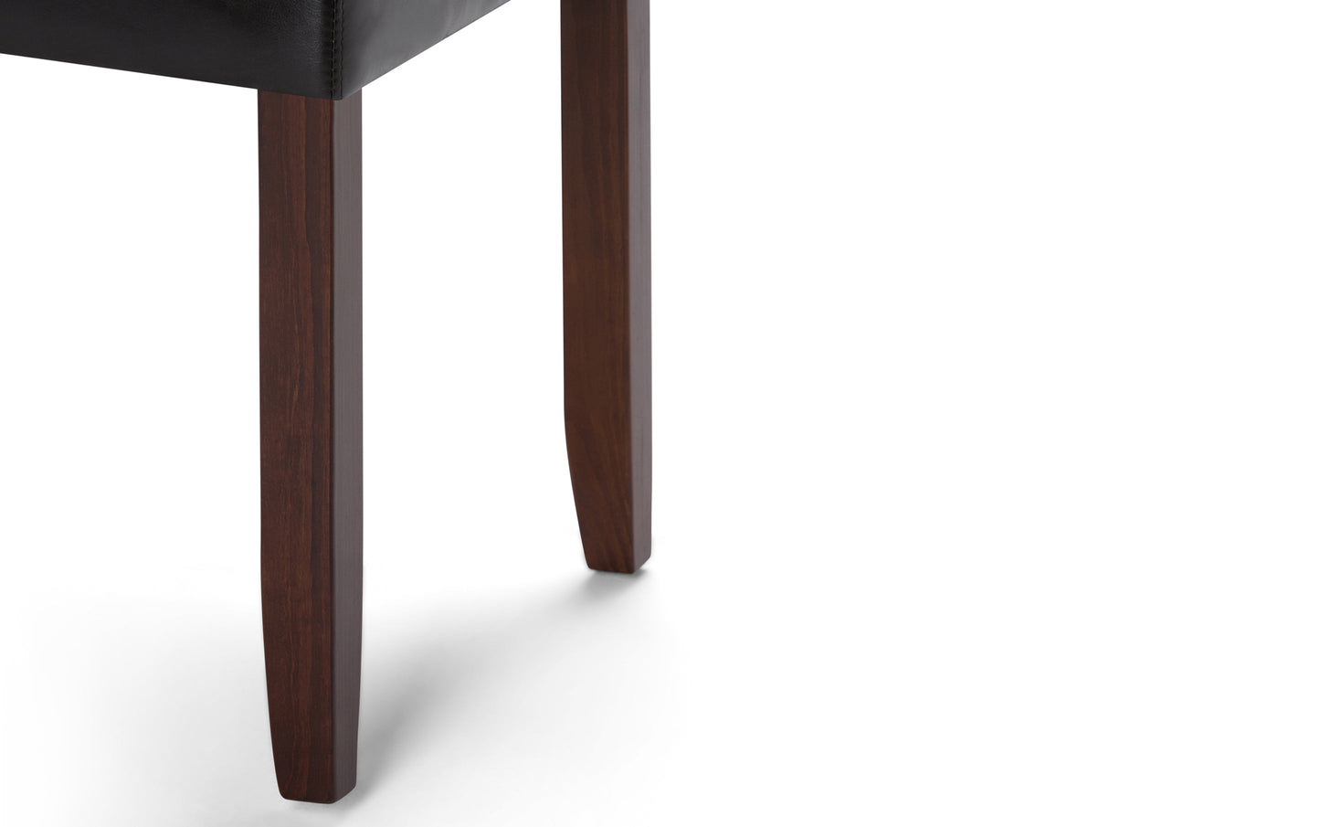Midnight Black/Java Brown Vegan Leather | Acadian 9 Piece Dining Set
