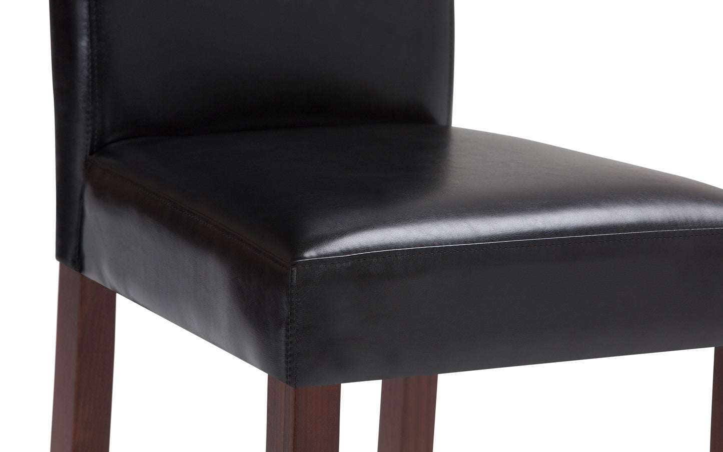 Midnight Black/Java Brown Vegan Leather | Acadian 9 Piece Dining Set