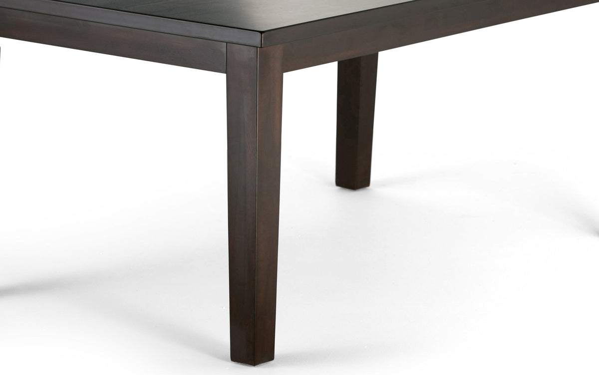 Tanners Brown/Java Brown Vegan Leather | Acadian 9 Piece Dining Set