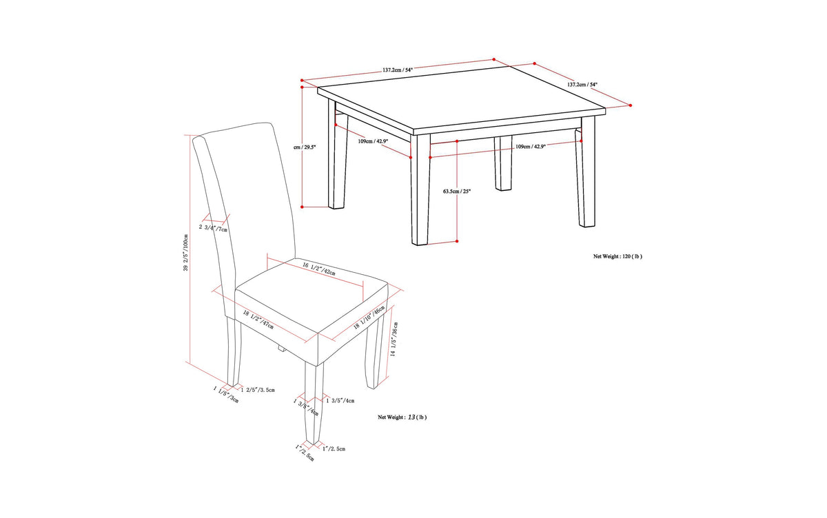 Tanners Brown/Java Brown Vegan Leather | Acadian 9 Piece Dining Set