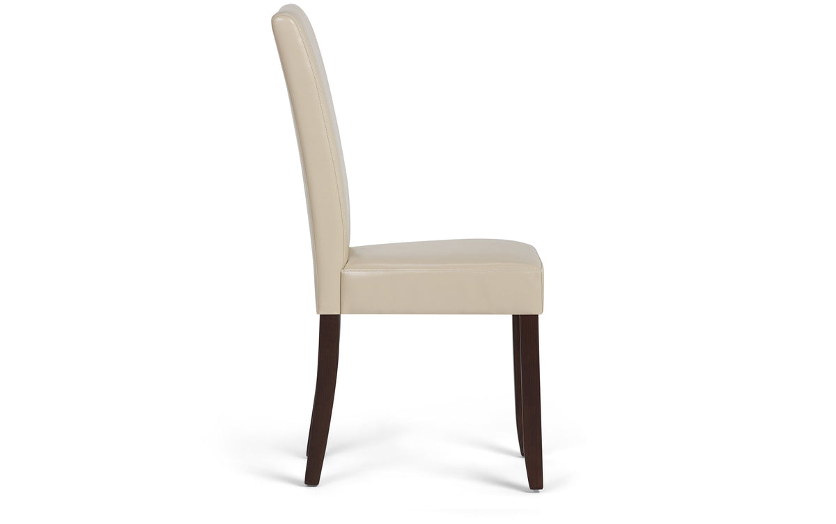 Satin Cream/Java Brown Vegan Leather | Acadian 9 Piece Dining Set
