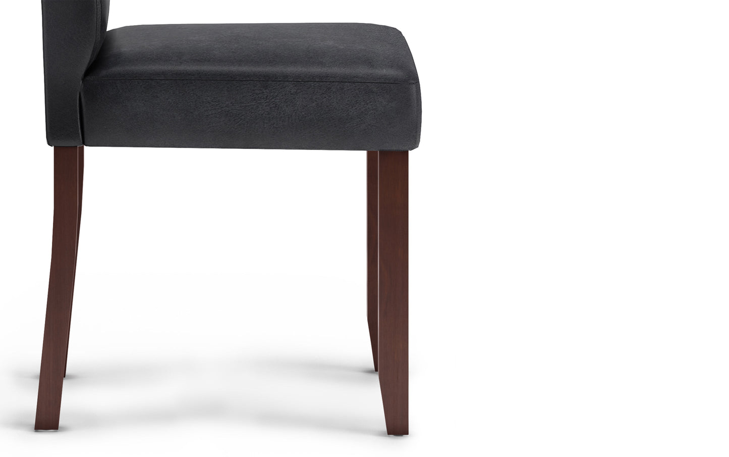 Distressed Black/Java Brown Distressed Vegan Leather | Acadian 9 Piece Dining Set