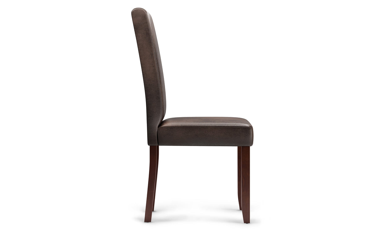 Distressed Brown/Java Brown Distressed Vegan Leather | Acadian 9 Piece Dining Set