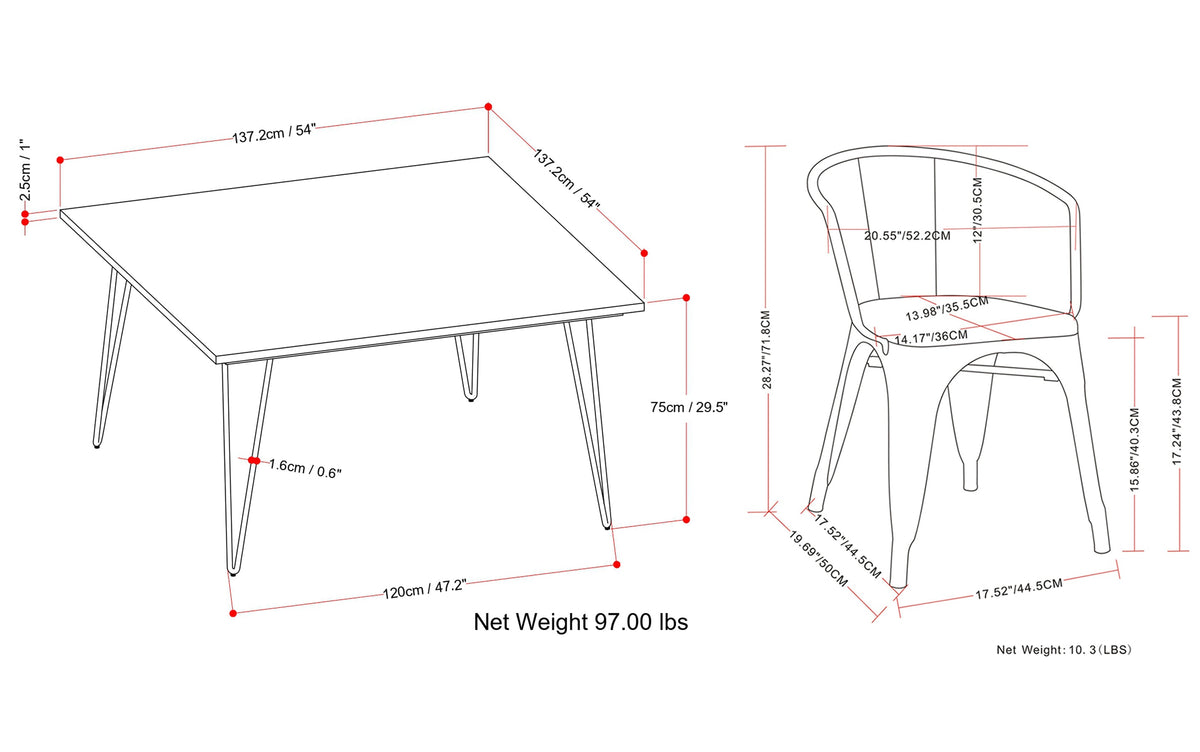 Larkin / Hunter 9-Piece Dining Set