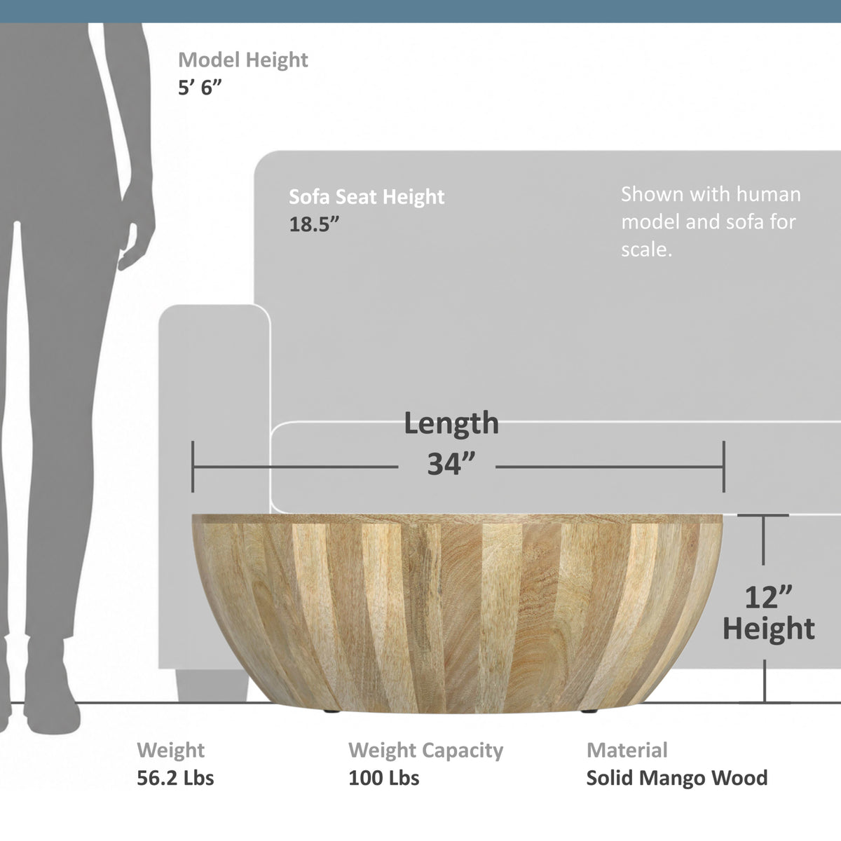 Refined Natural | Elmbrook Drum Coffee Table