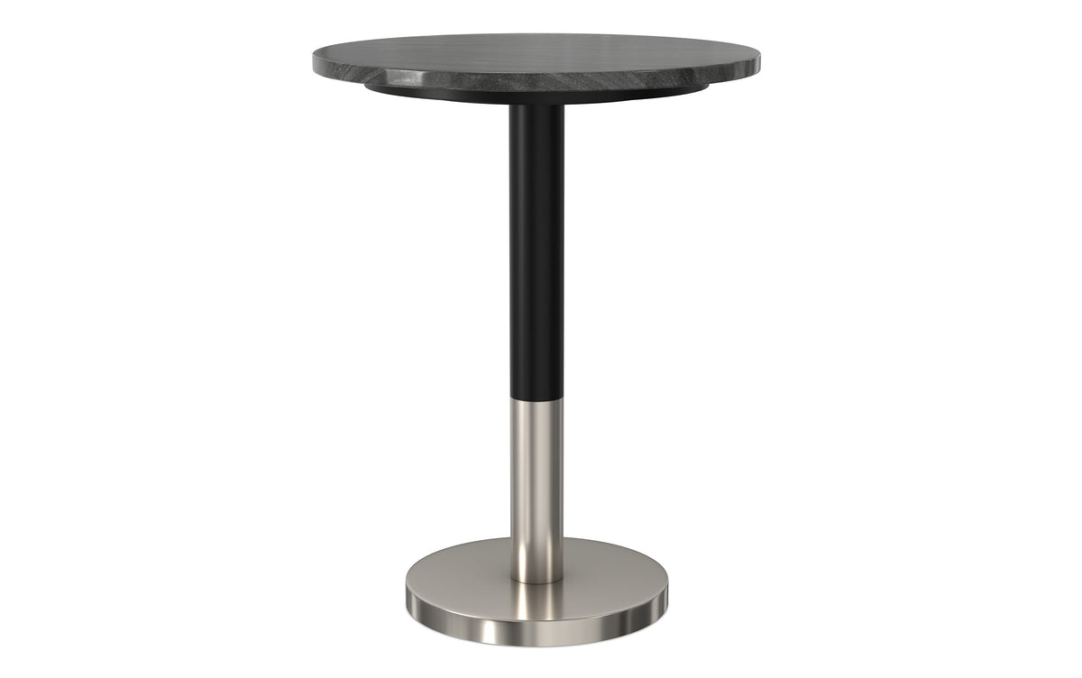 Grey Marble/Black/Silver | Evans  Marble Side Table