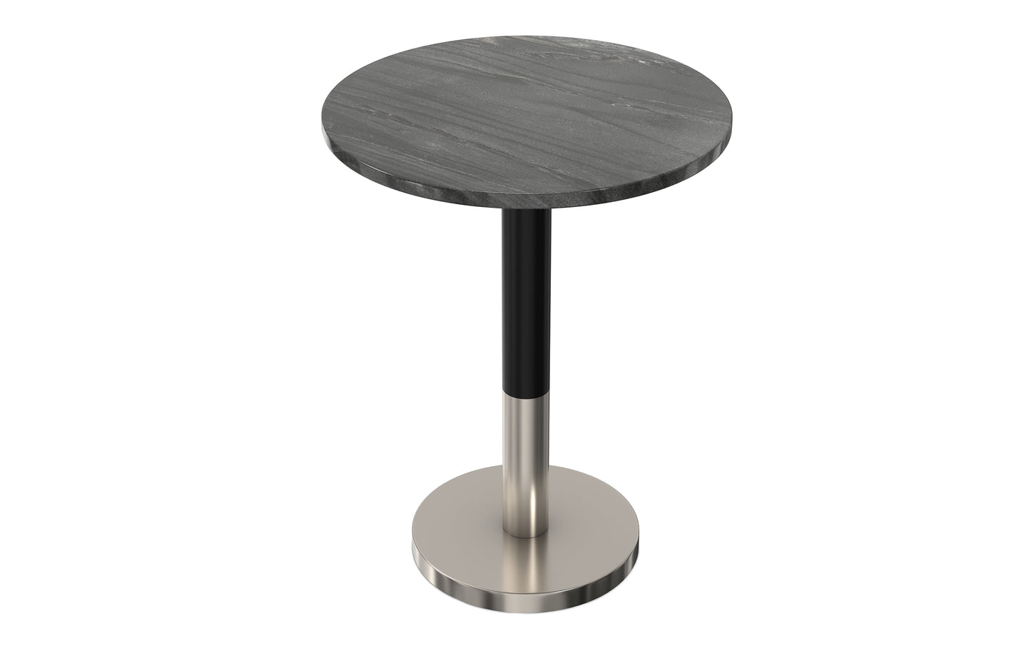 Grey Marble/Black/Silver | Evans  Marble Side Table