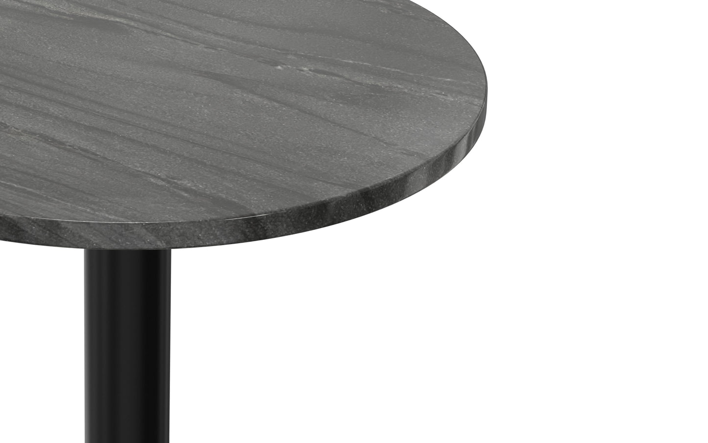 Grey Marble/Black/Silver | Evans  Marble Side Table