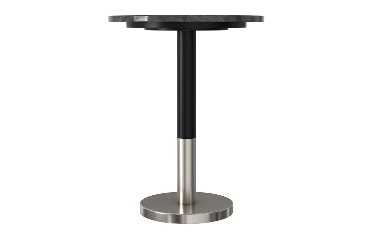 Grey Marble/Black/Silver | Evans  Marble Side Table