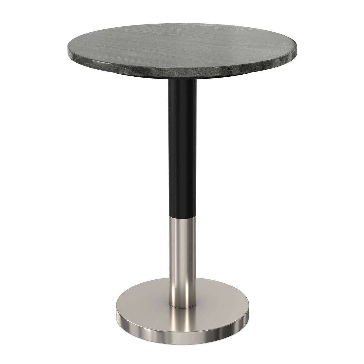 Grey Marble/Black/Silver | Evans  Marble Side Table