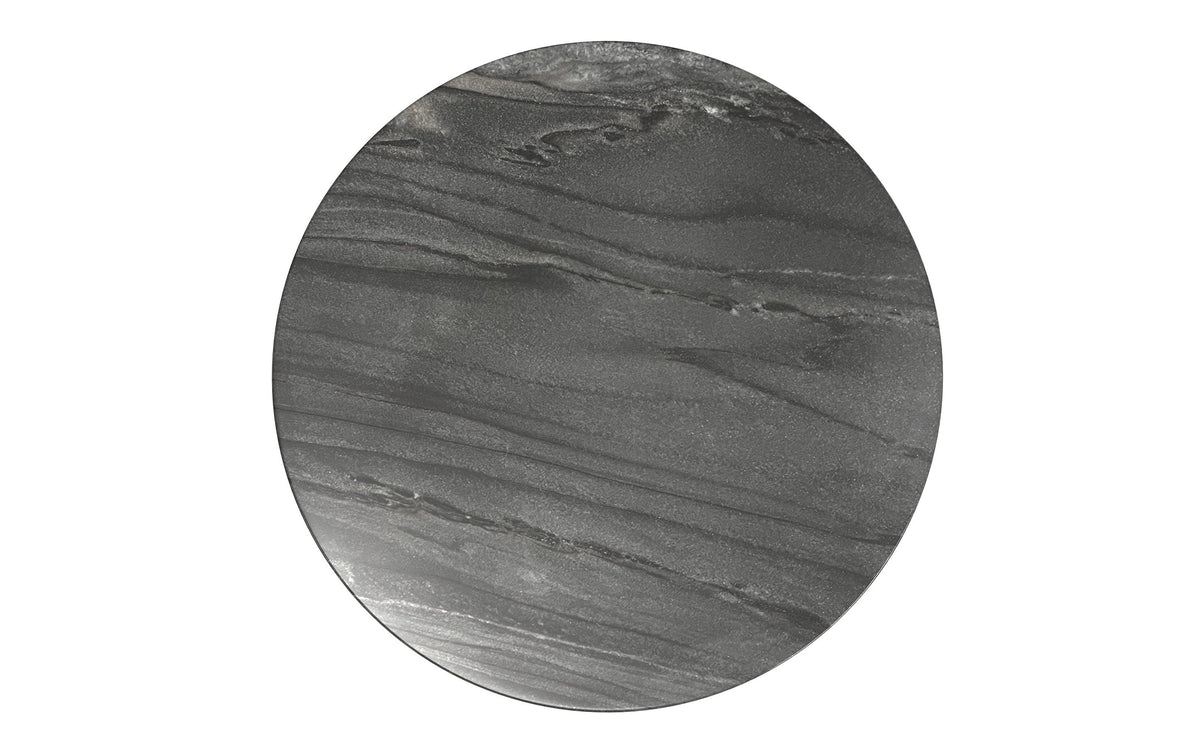 Grey Marble/Black/Silver | Evans  Marble Side Table