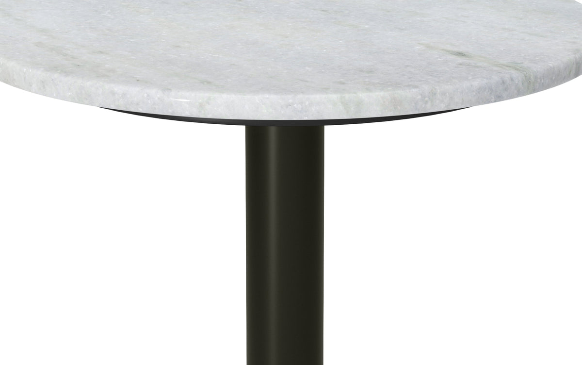 White Marble/Black/Gold | Evans  Marble Side Table