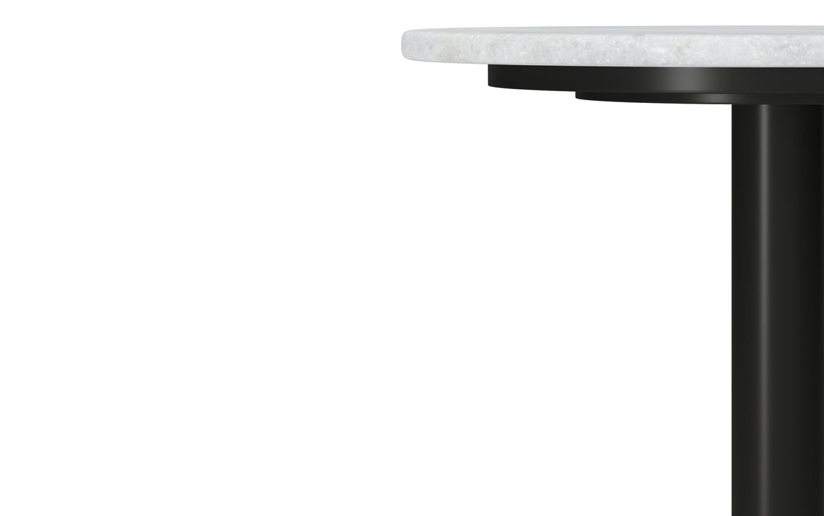 White Marble/Black/Gold | Evans  Marble Side Table