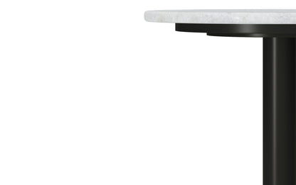 White Marble/Black/Gold | Evans  Marble Side Table