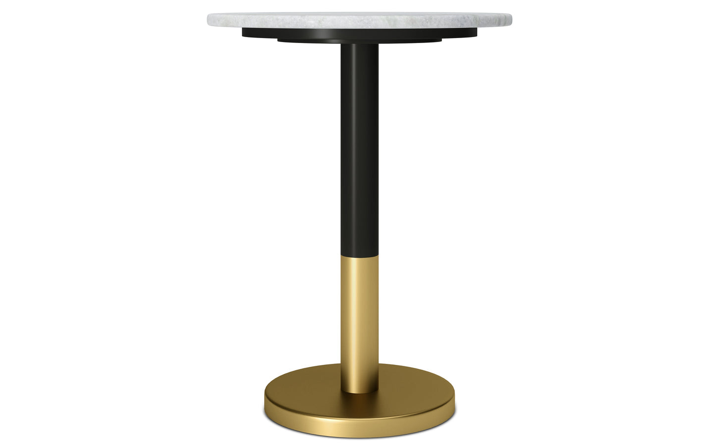 White Marble/Black/Gold | Evans  Marble Side Table