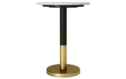 White Marble/Black/Gold | Evans  Marble Side Table