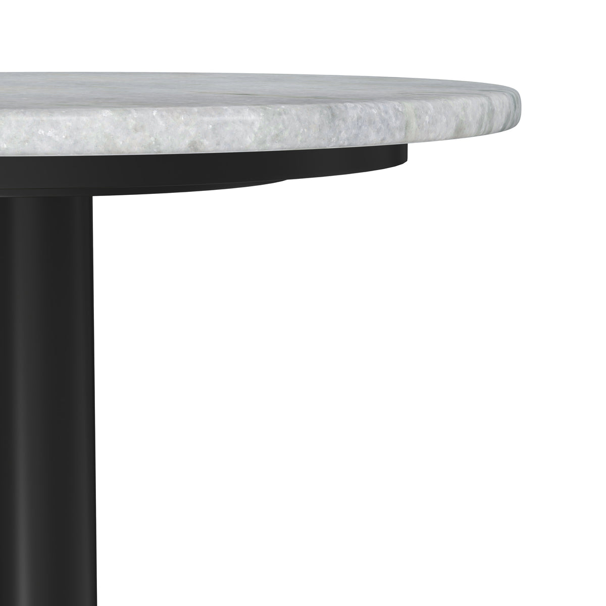 White Marble/Black/Gold | Evans Marble Side Table