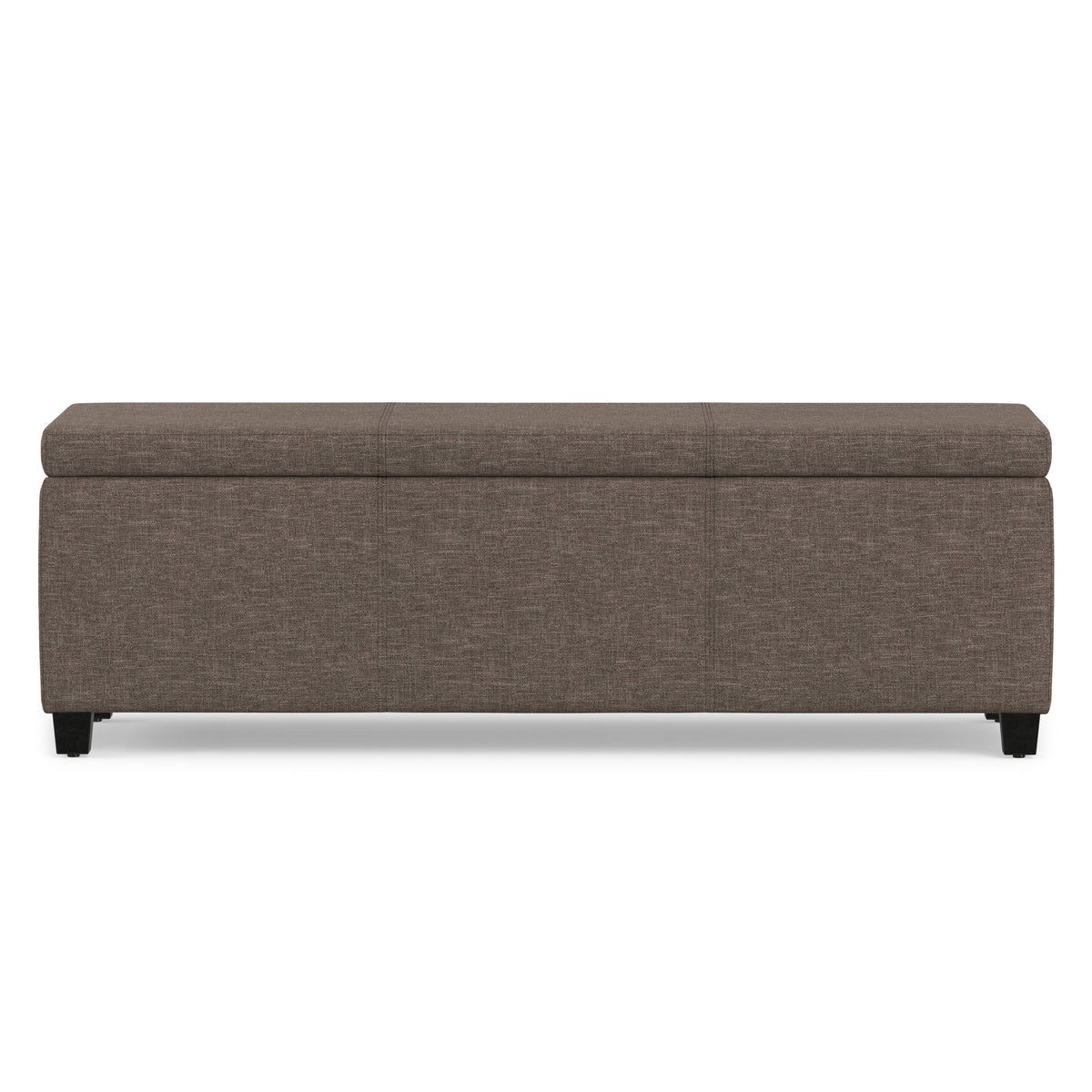 Fawn Brown Linen Style Fabric | Avalon Storage Ottoman in Linen