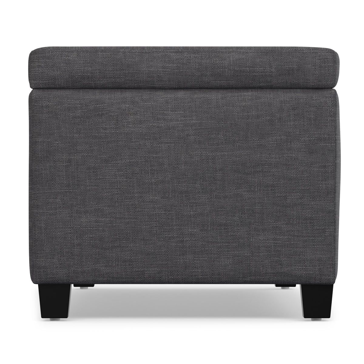 Slate Grey Linen Style Fabric | Avalon Storage Ottoman in Linen