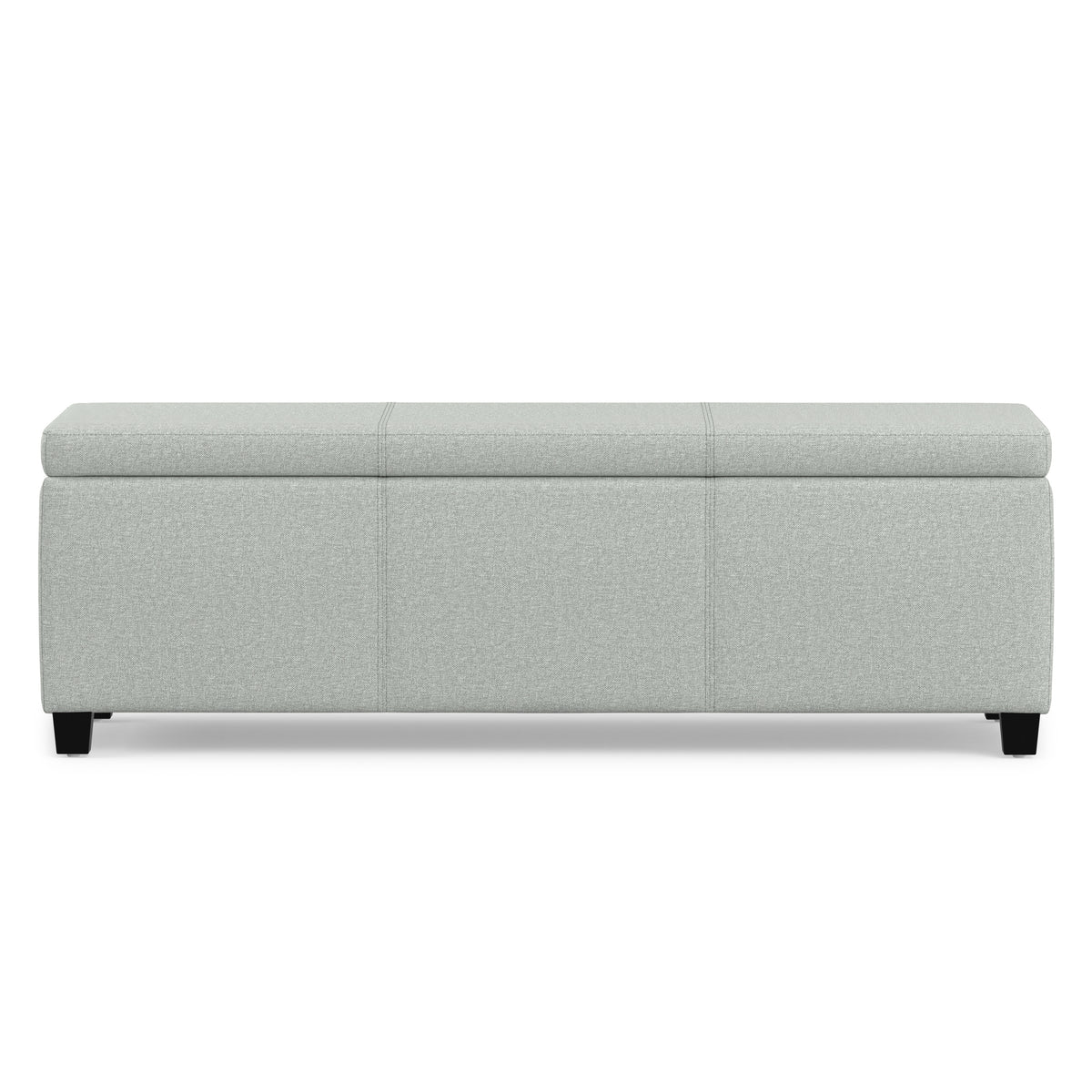 Light Stone Grey Linen Style Fabric | Avalon Storage Ottoman in Linen