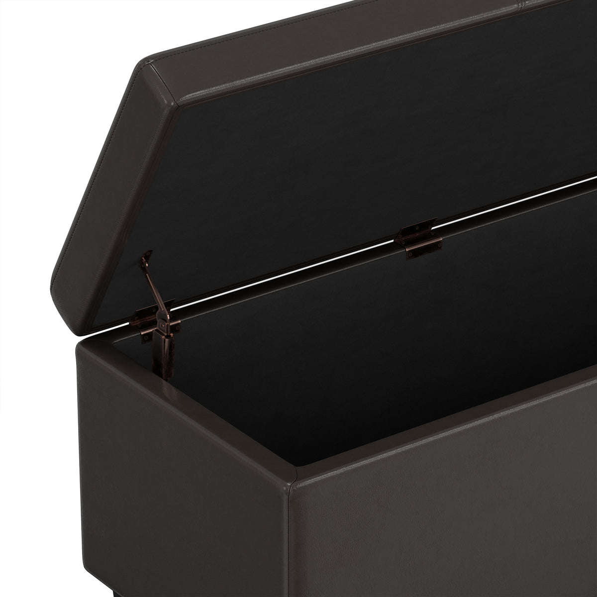 Tanners Brown | Avalon 60 inch Storage Ottoman Bench
