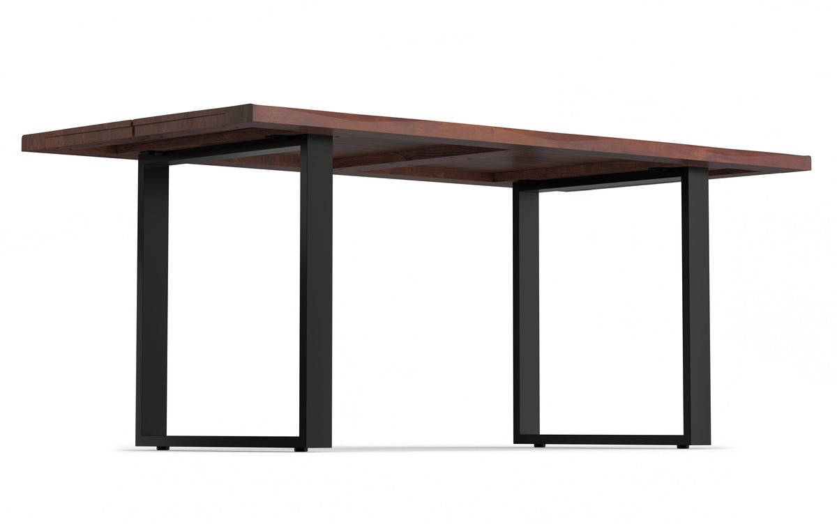 Distressed Slate Grey Distressed Vegan Leather | Melody / Fieldcrest 7 Pc Dining Set