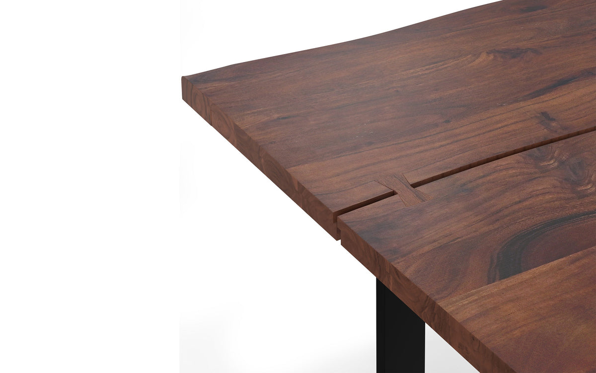 Distressed Slate Grey Distressed Vegan Leather | Melody / Fieldcrest 7 Pc Dining Set