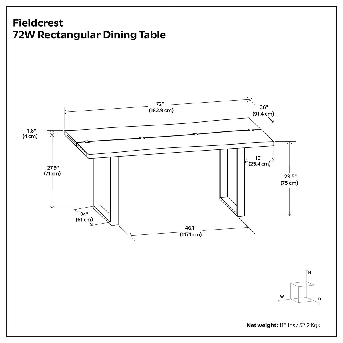 Refined Natural | Fieldcrest Dining Table