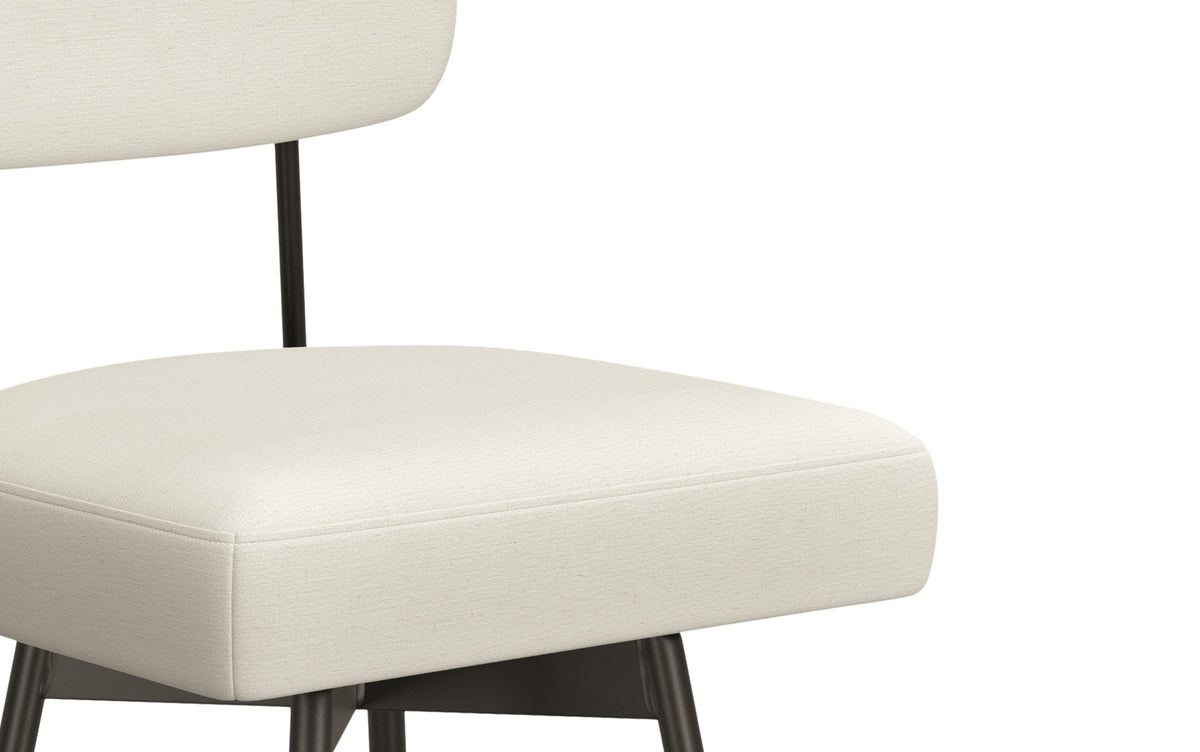Natural Linen Style Fabric | Giselle Swivel Bar Stool (Set of 2)
