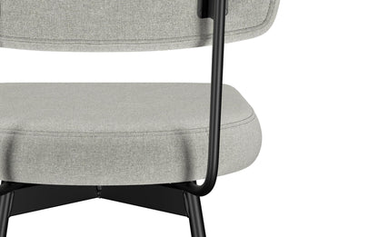 Light Grey Linen Style Fabric | Giselle Swivel Counter Height Stool (Set of 2)
