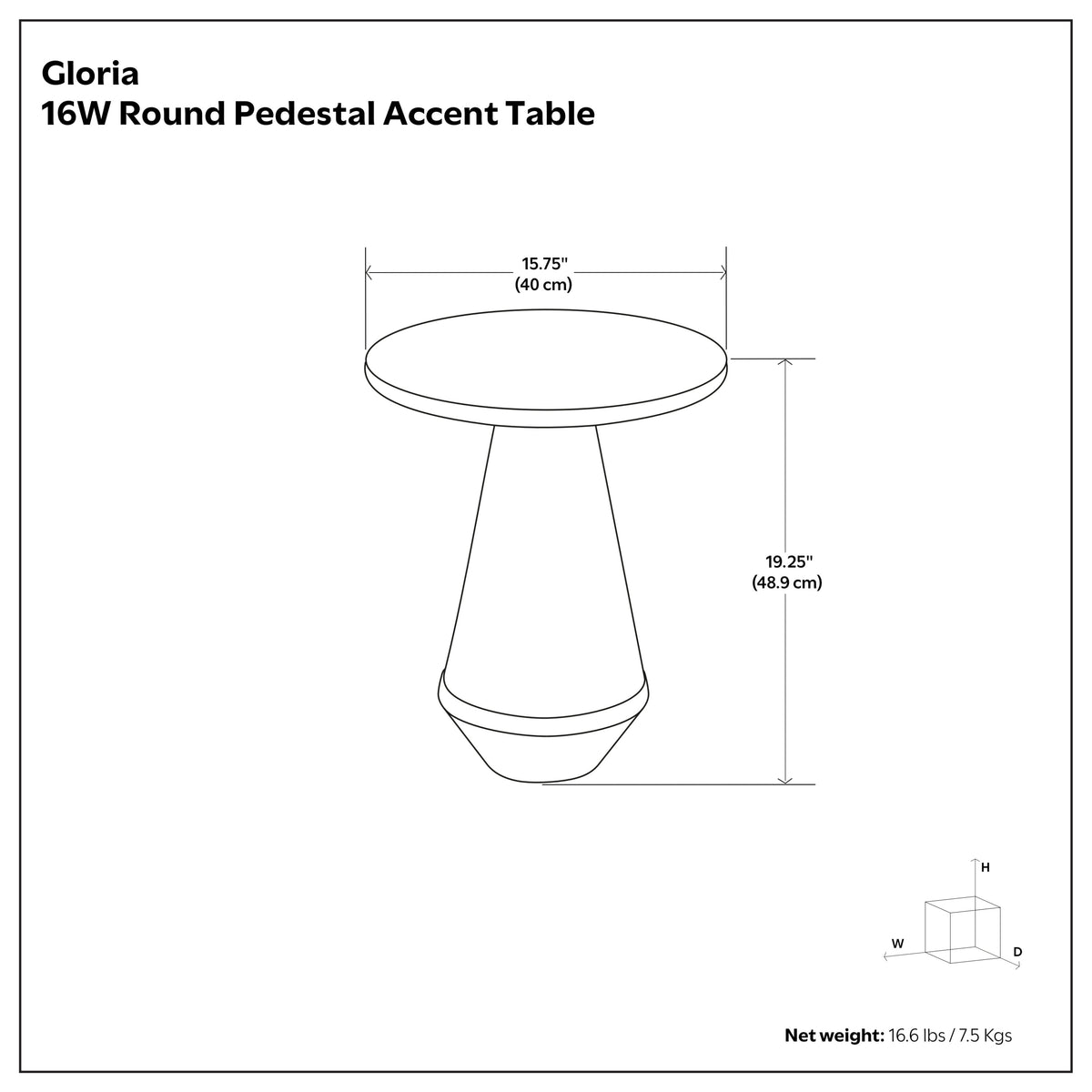 Gloria Cast Aluminum Side Table