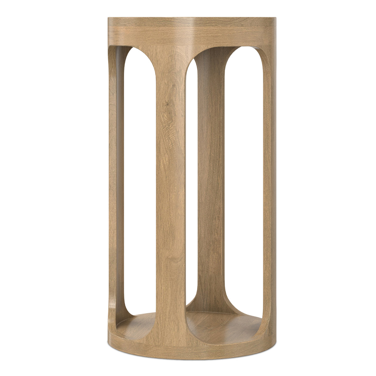 Grey Wash | Heather 12 inch Round Accent Table with Open Frame