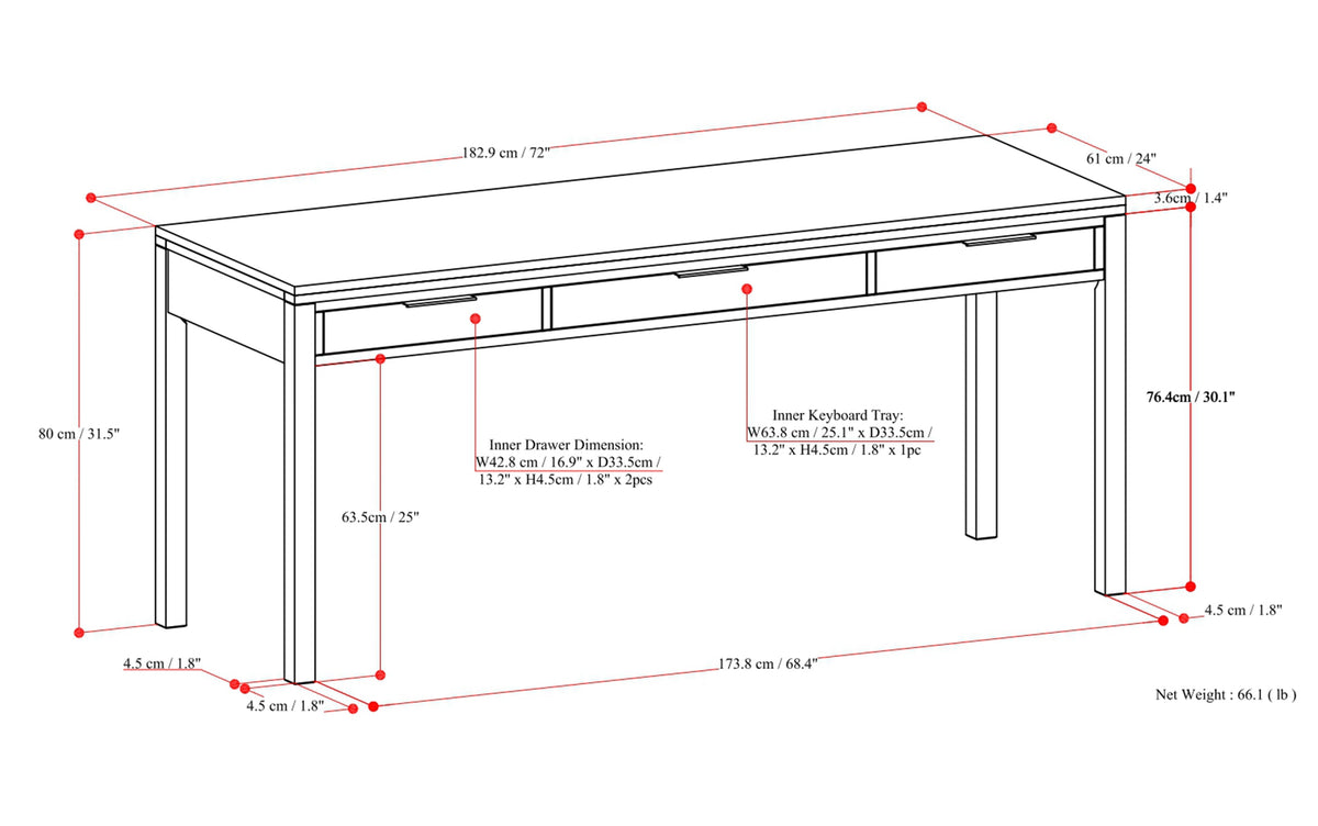 Hollander Wide Desk