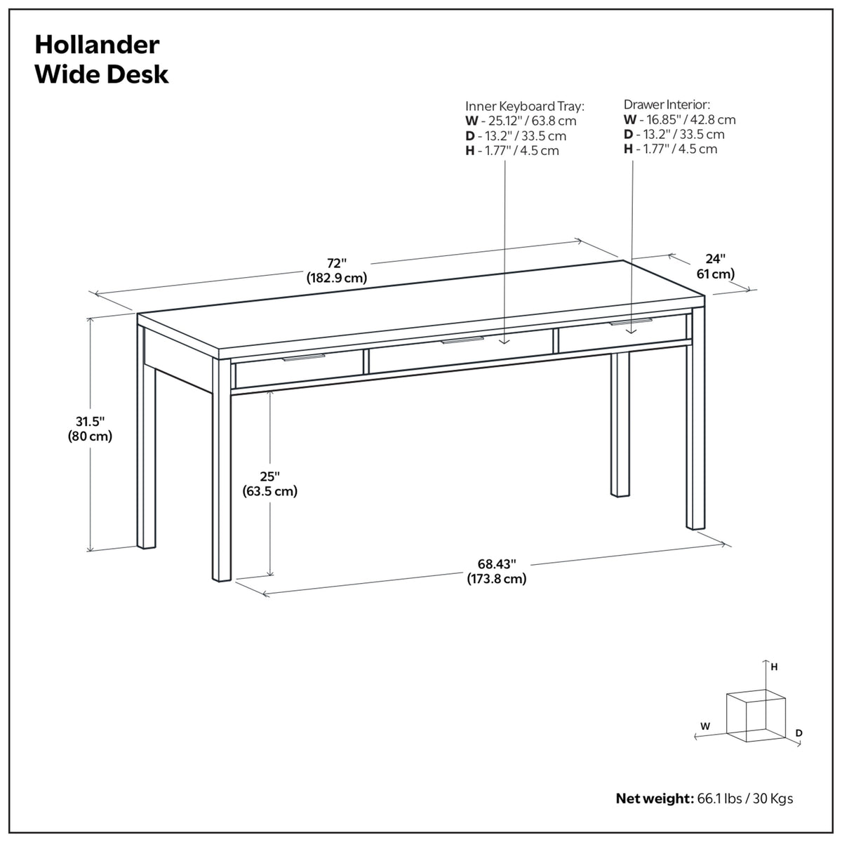Hollander Wide Desk