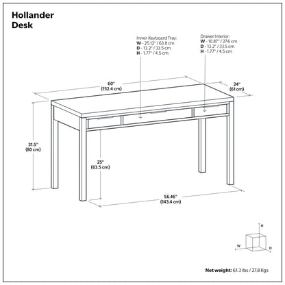 Walnut Brown | Hollander Desk