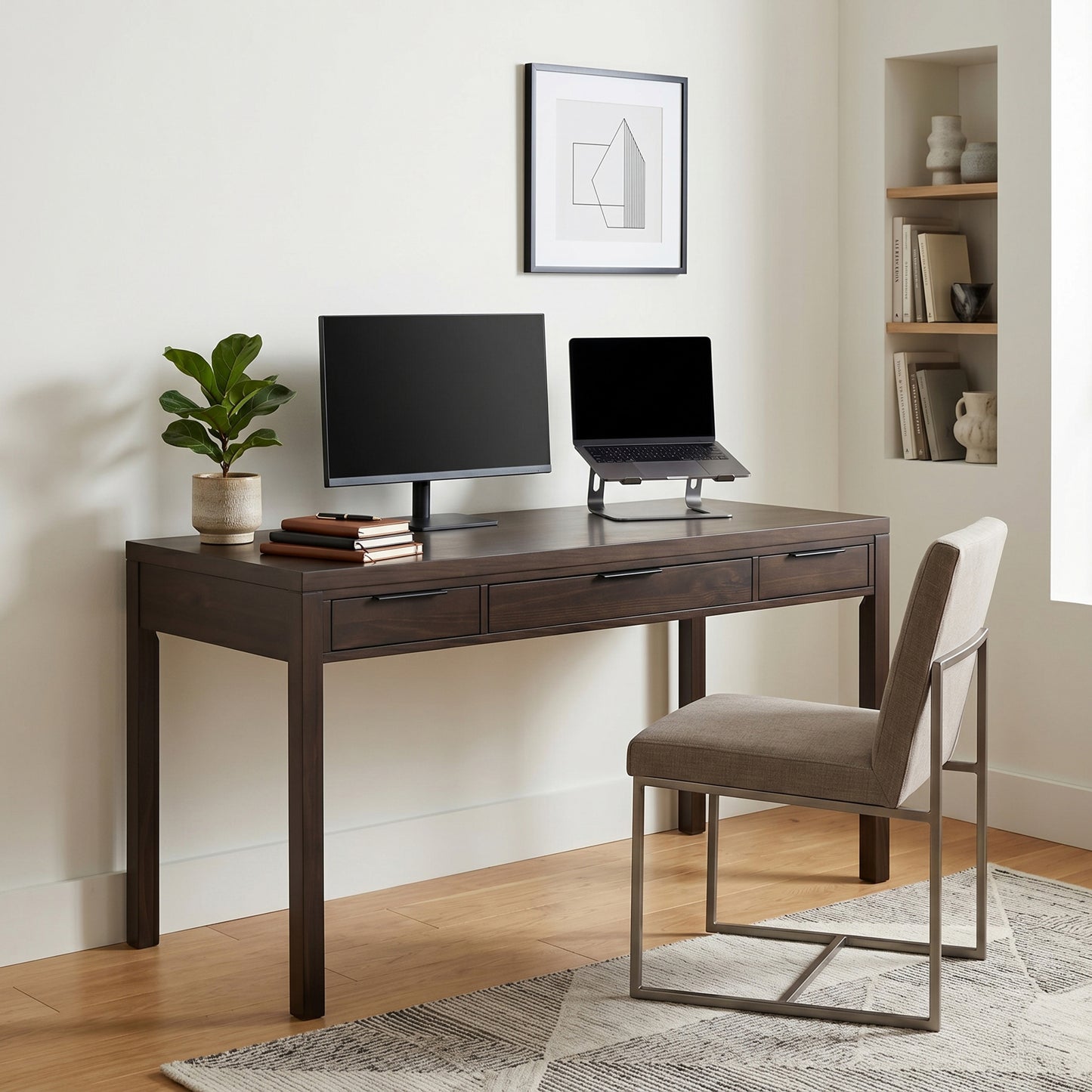 Walnut Brown | Hollander Solid Wood Desk