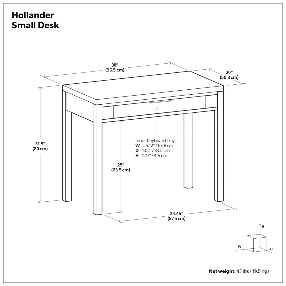 Hollander Small Desk