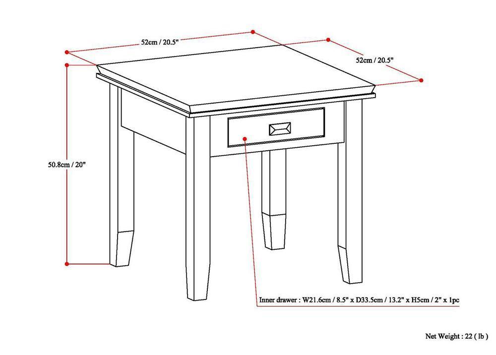 Brunette Brown | Artisan End Side Table