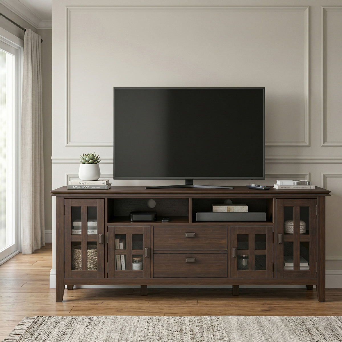 Natural Aged Brown | Artisan 72 inch TV Media Stand