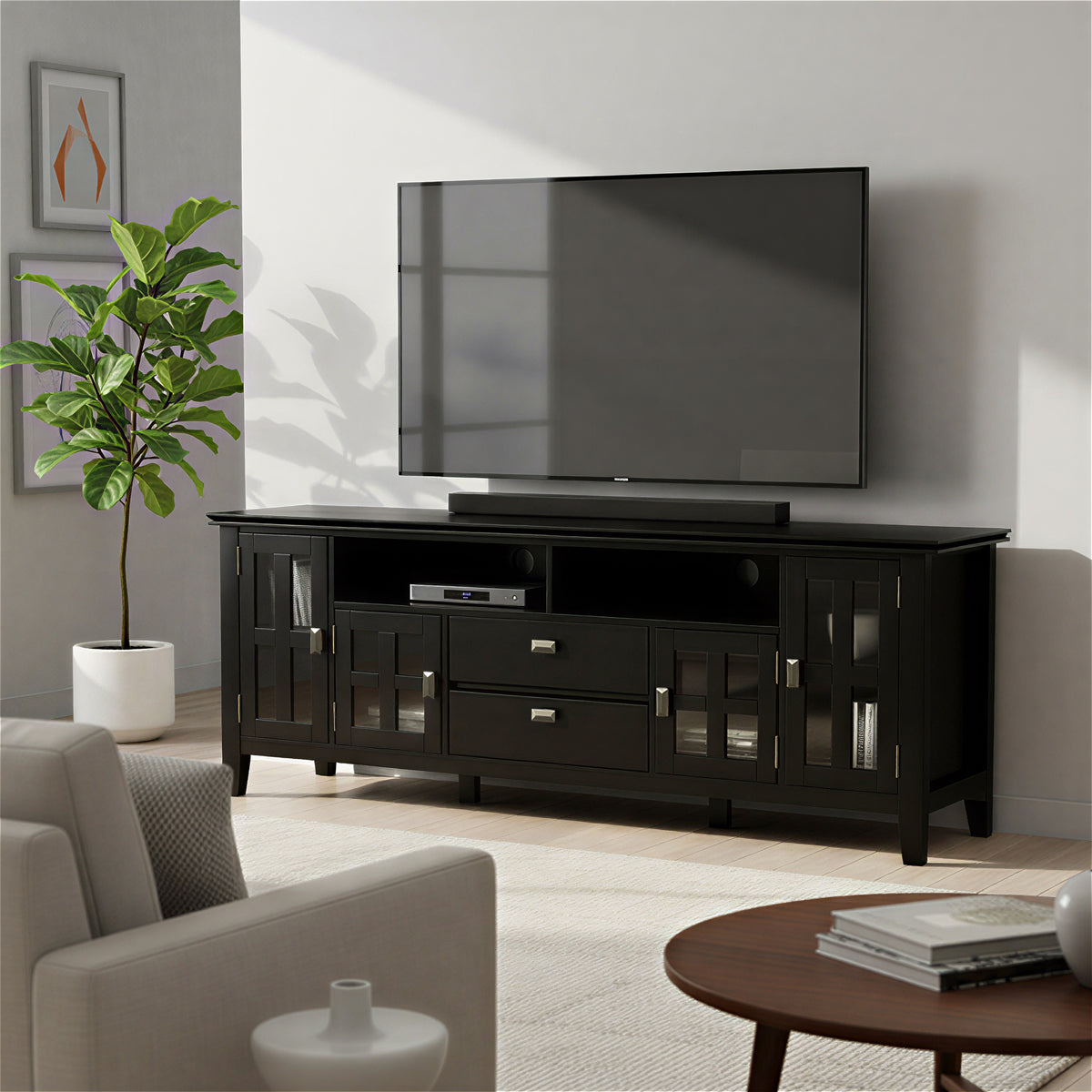 Black | Artisan 72 inch TV Media Stand