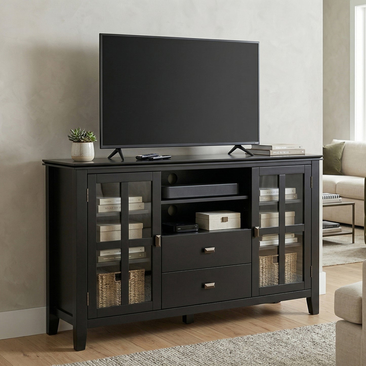 Black | Artisan Tall TV Media Stand