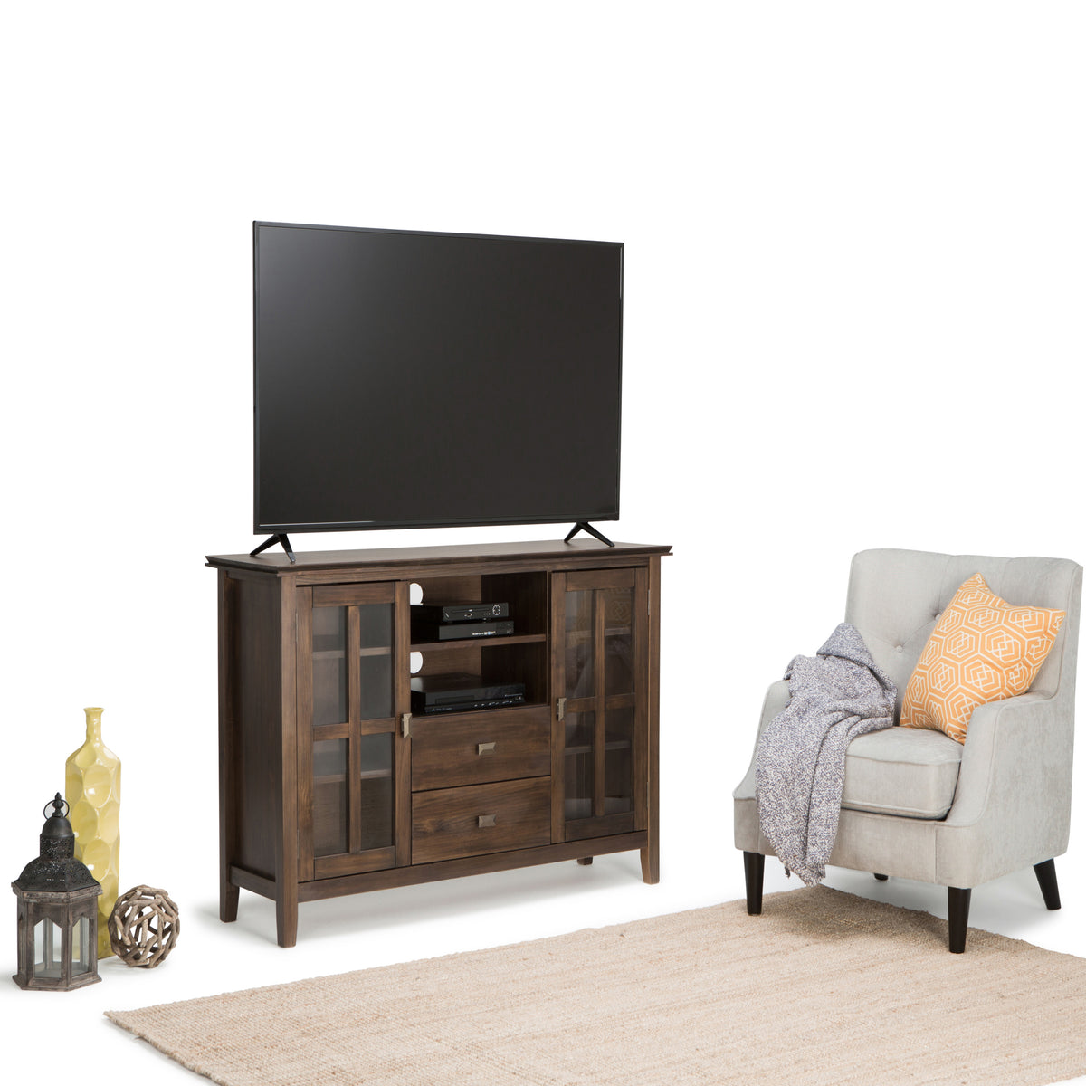 Natural Aged Brown | Artisan Tall TV Media Stand