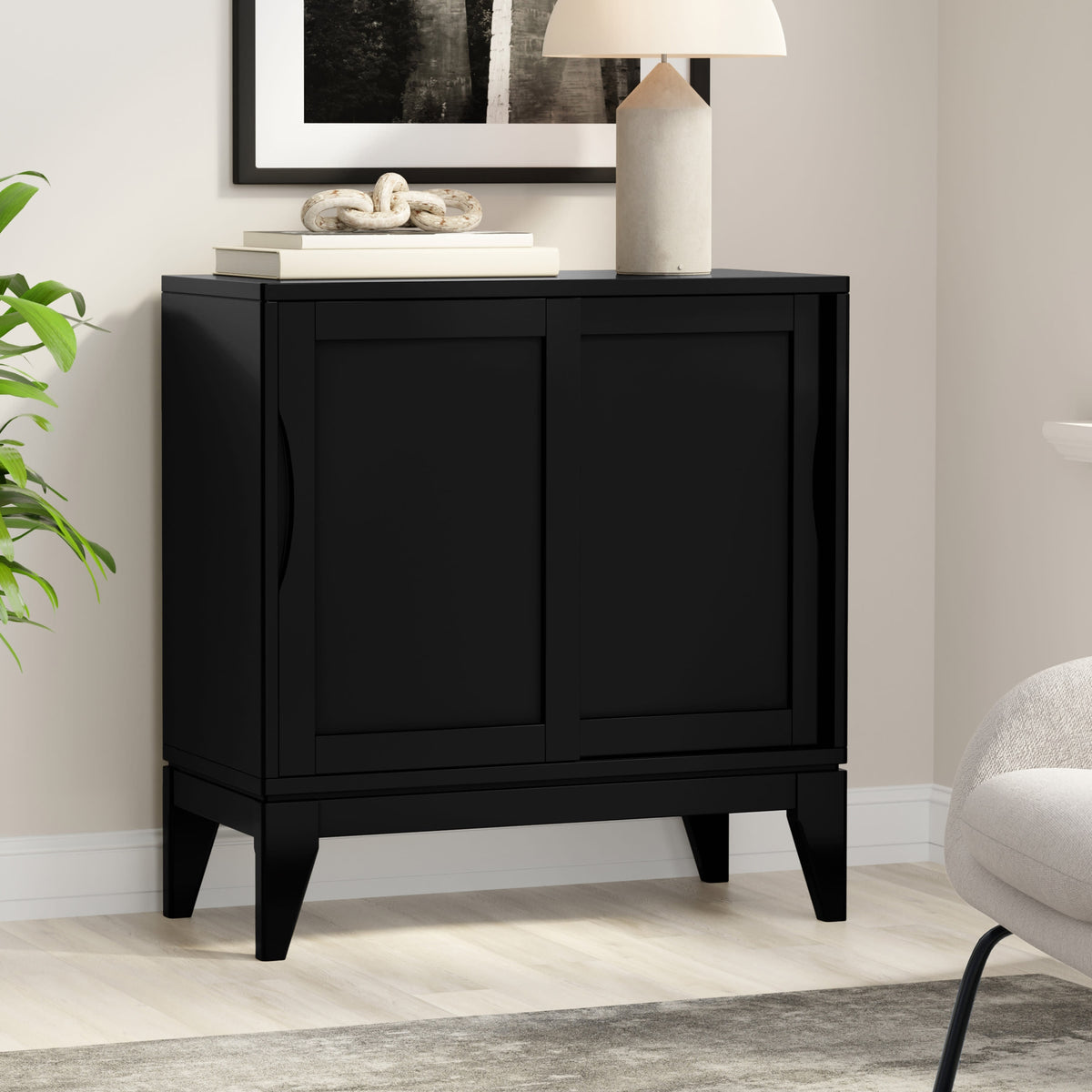 Black | Harper Low Storage Cabinet