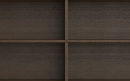 Walnut Brown | Harper 4-Shelf Low Bookcase